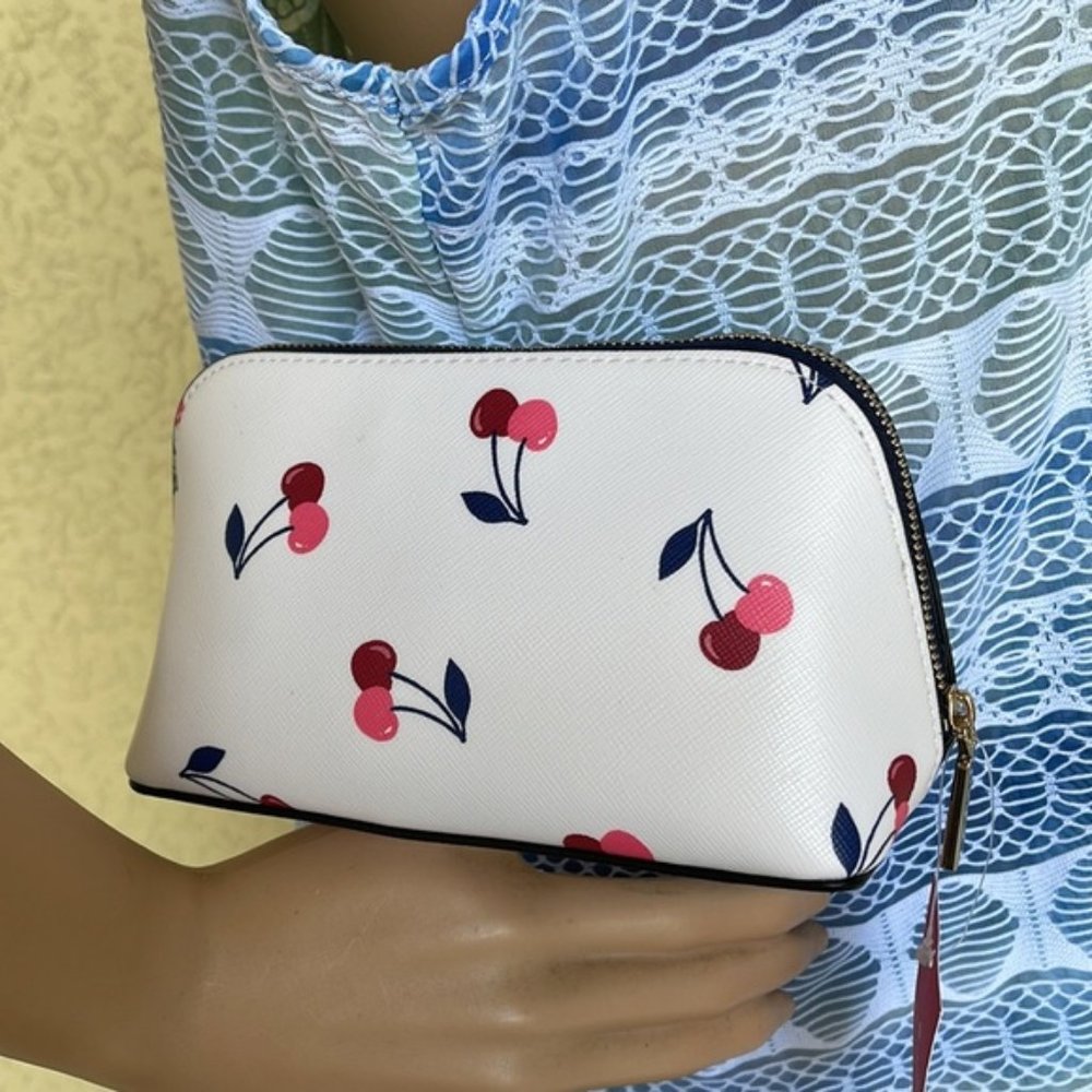 Kate Spade Dancing Cherrie Small Cosmetic Case Cream Multi - Picture 15 of 15
